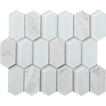 Picture of Tesoro - Metropolitan Stone and Glass Blends Picket Mosaic Carrara