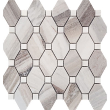 Picture of Tesoro - Pietra Antica Antiqued Stones Elongated Hex Dot Mosaic Skyline