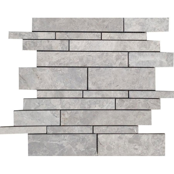 Picture of Tesoro - Pietra Antica Antiqued Stones Random Linear Mosaic Nuvoloso