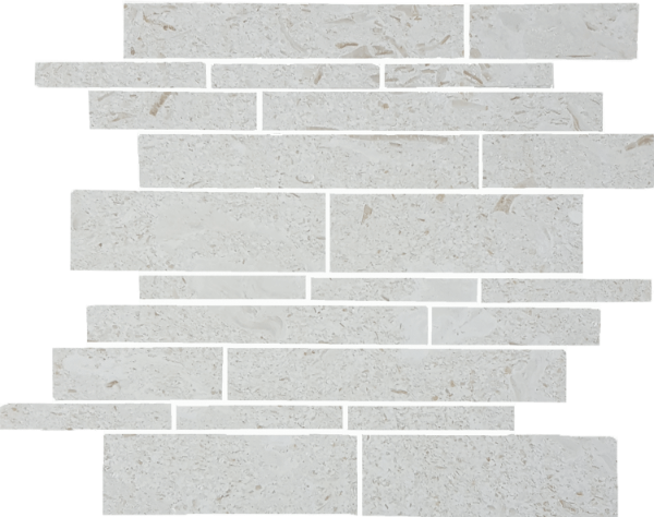 Picture of Tesoro - Pietra Antica Antiqued Stones Random Linear Mosaic Sand Key Shell Stone