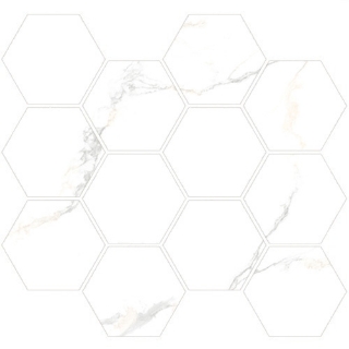 Picture of Tesoro - Cora Hexagon Mosaic Calacatta