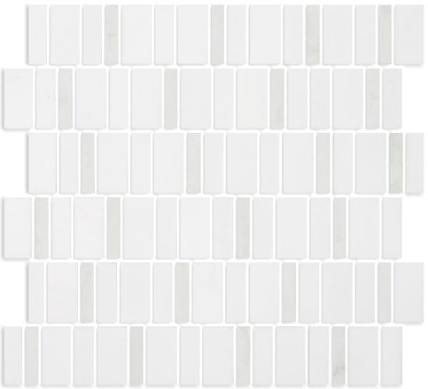 Picture of Tesoro - Metro Blend Thassos Irregular Stacked Thassos Green