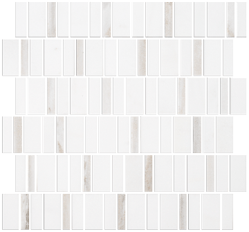 Picture of Tesoro - Metro Blend Thassos Irregular Stacked Thassos Skyline
