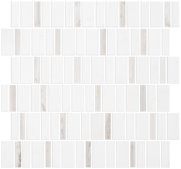 Picture of Tesoro - Metro Blend Thassos Irregular Stacked Thassos Skyline