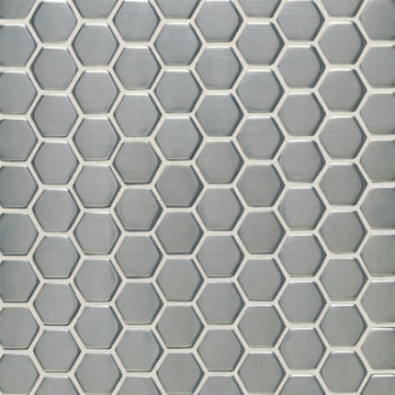 Picture of Daltile - Metallica Mosaics Hexagon Mosaic Brushed Stainless Steel
