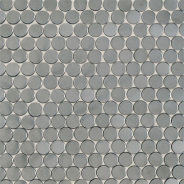 Picture of Daltile - Metallica Mosaics Penny Rounds Mosaic Brushed Stainless Steel
